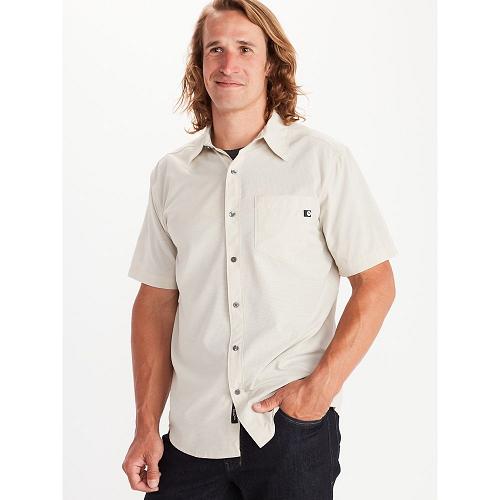 Marmot Aerobora Clothes - Mens Shirts Green White CA5679403 Canada